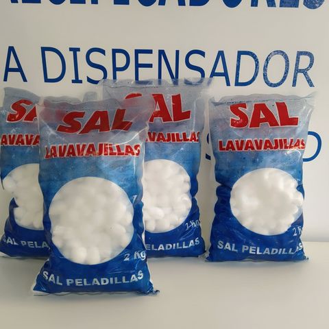 Sal para descalcificador 25Kg Saco peladillas, más 1Kg Sal para  lavavajillas de Regalo